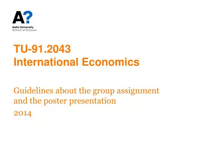 tu 91 2043 international economics