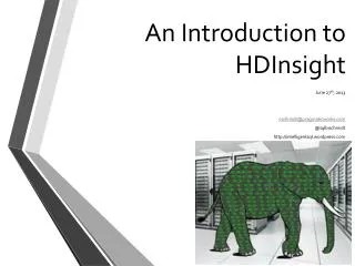An Introduction to HDInsight