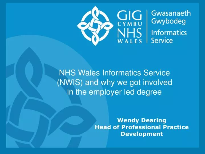 wendy dearing head of professional practice development