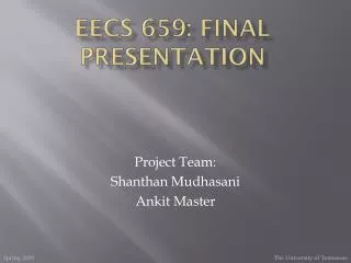 EECS 659: Final presentation