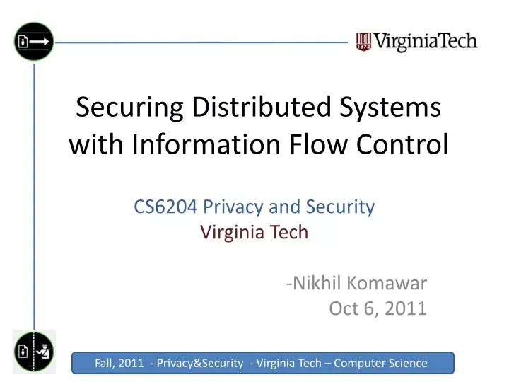 securing distributed systems with information flow control