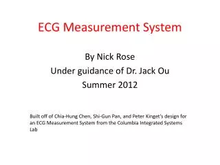 ECG Measurement System