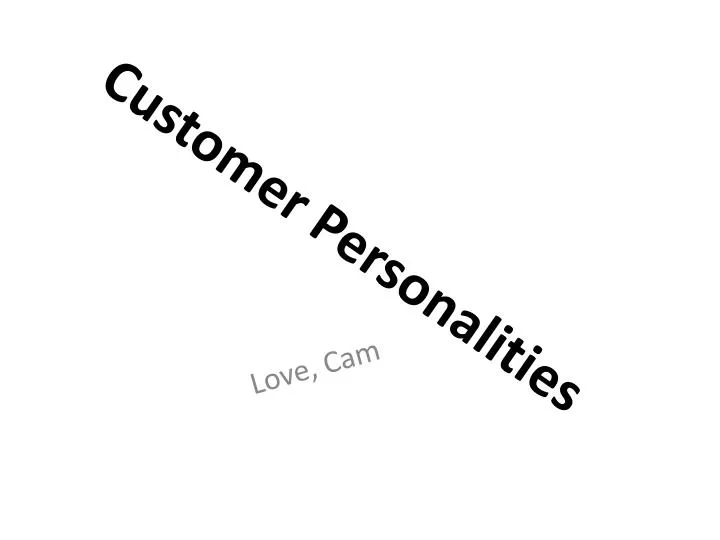 customer personalities