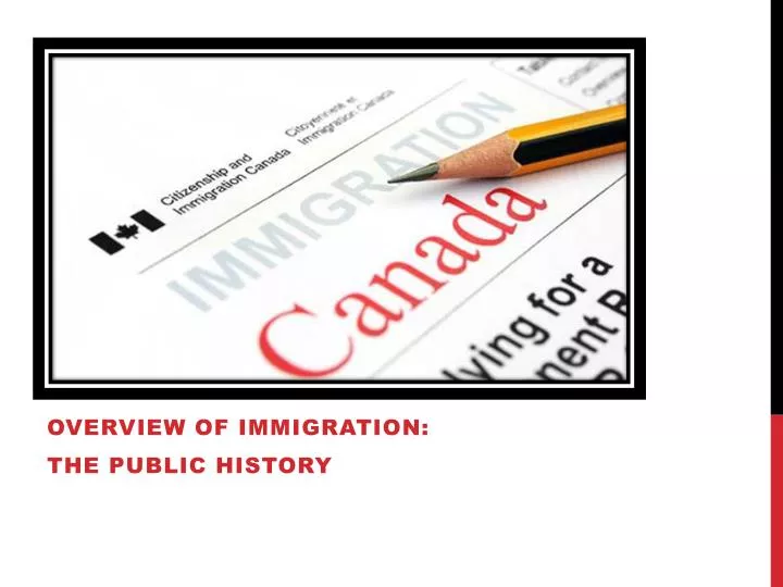 overview of immigration the public history