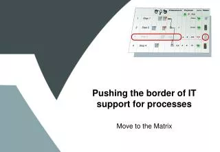 Pushing the border of IT support for processes