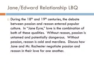 Jane/Edward Relationship LBQ