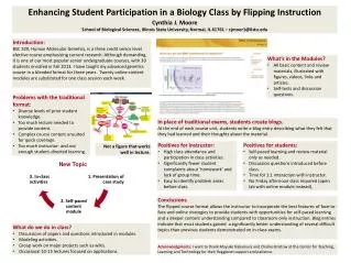 Positives for instructor: H igh class attendance and participation in class activities.