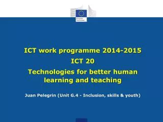 ICT work programme 2014-2015 ICT 20