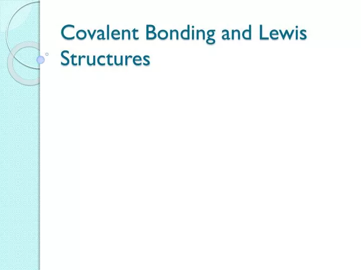 covalent bonding and lewis structures