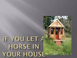 If you let a horse in your house