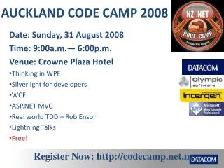 AUCKLAND CODE CAMP 2008