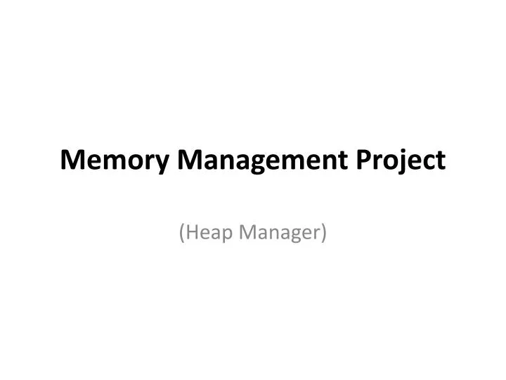 memory management project