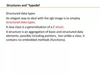 Structured data types