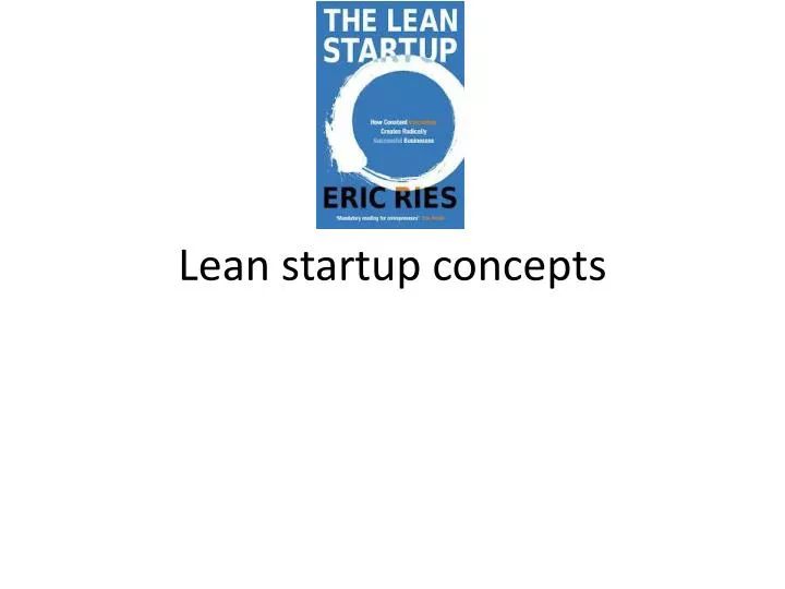 lean startup concepts