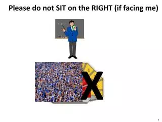 Please do not SIT on the RIGHT (if facing me)
