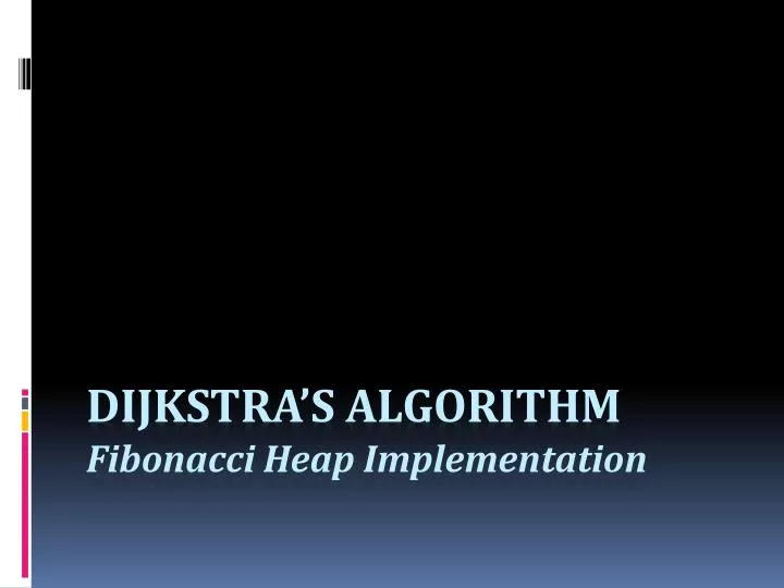 dijkstra s algorithm fibonacci heap implementation