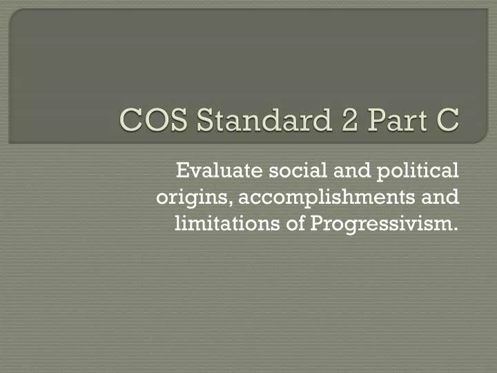 cos standard 2 part c