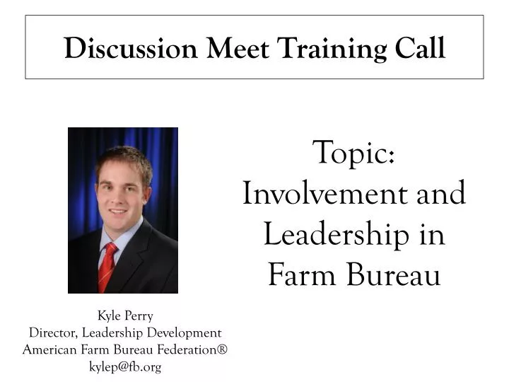 discussion meet training call