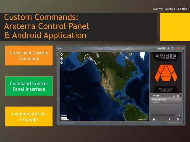 custom commands arxterra control panel android application