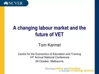 A changing labour market and the future of VET