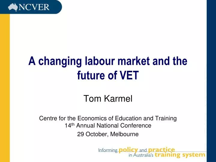 a changing labour market and the future of vet