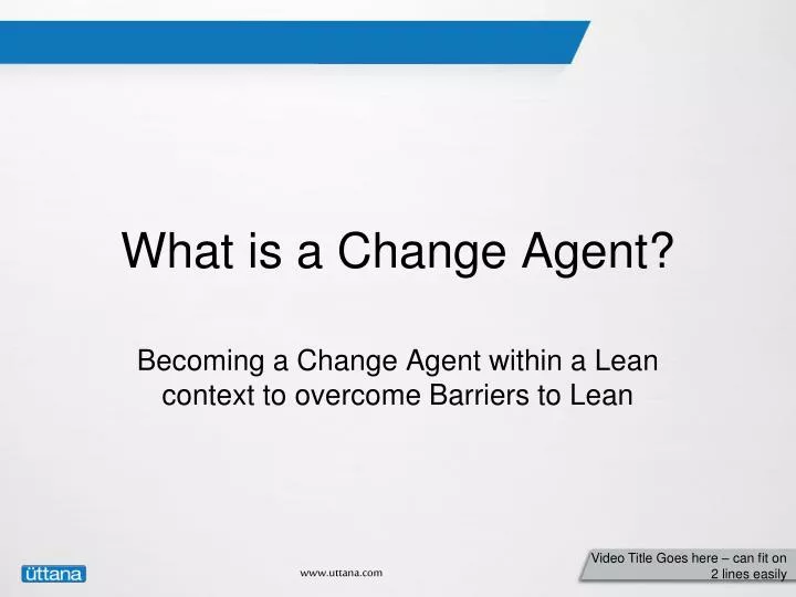 what is a change agent