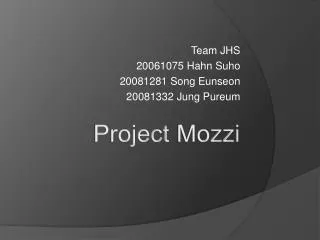 Project Mozzi