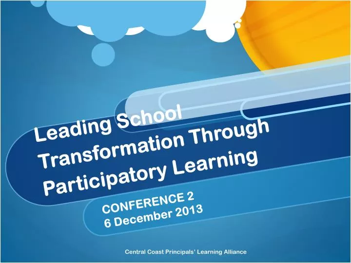 leading school transformation through participatory learning