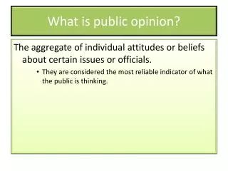 What is public opinion?