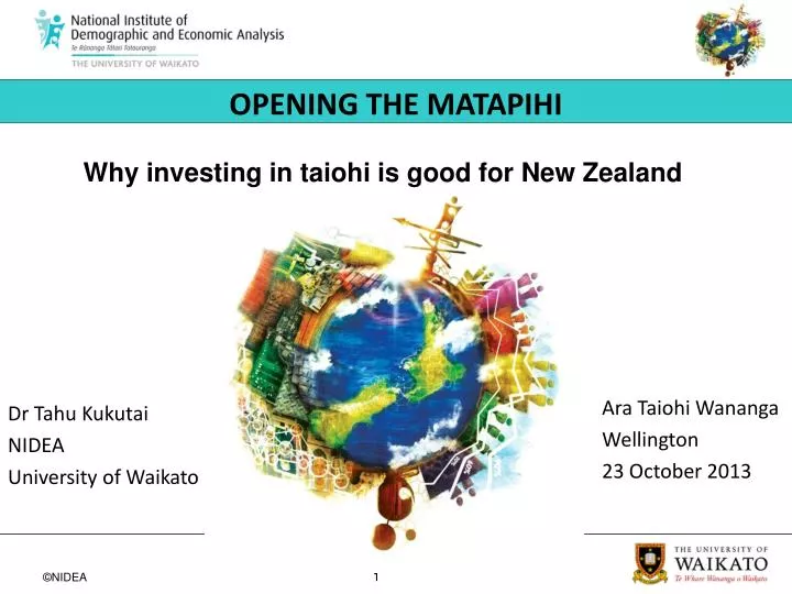 opening the matapihi
