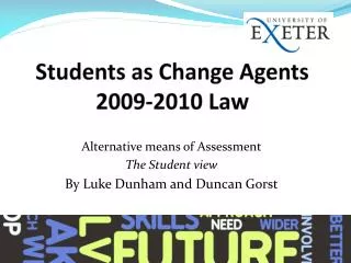 Students as Change Agents 2009-2010 Law