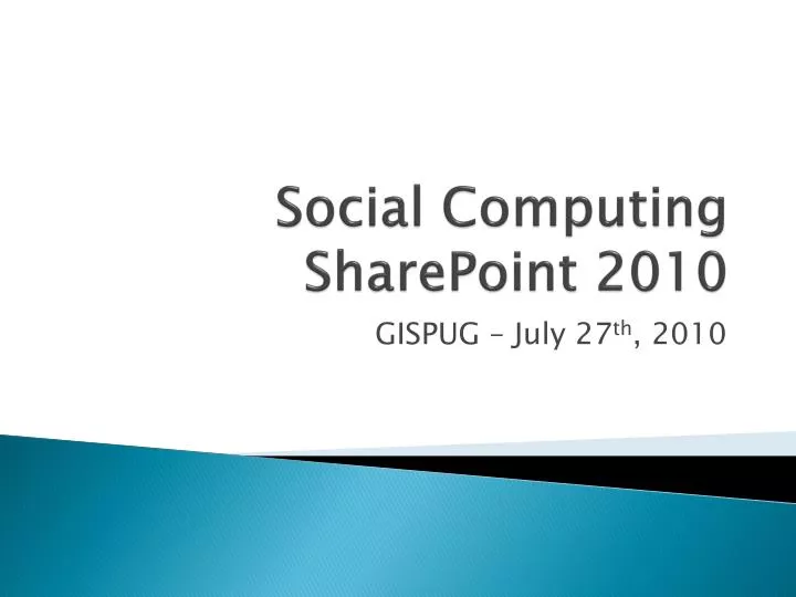 social computing sharepoint 2010