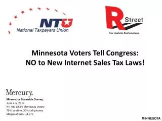 Minnesota Voters Tell Congress: NO to New Internet Sales Tax Laws!