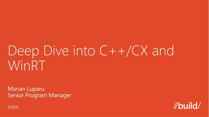 deep dive into c cx and winrt