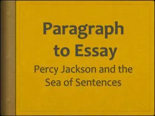 Paragraph to Essay