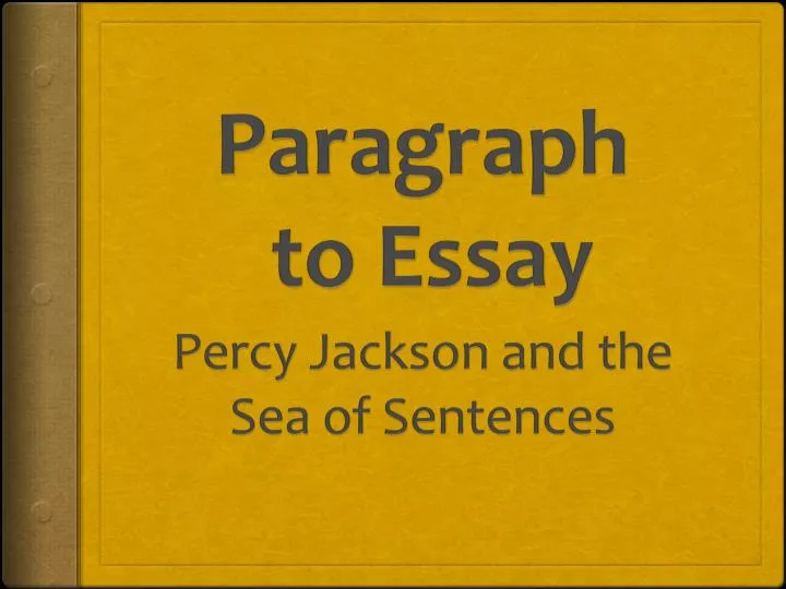 paragraph to essay