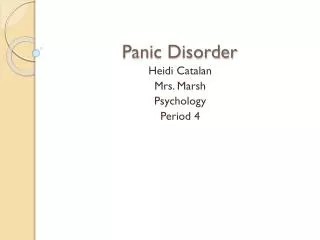 panic disorder