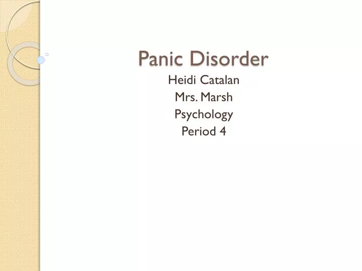 panic disorder