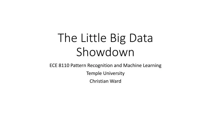 the little big data showdown
