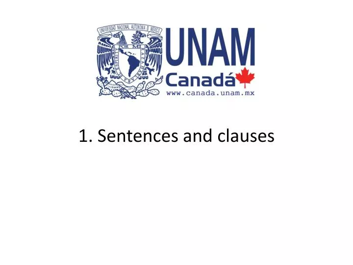 1 sentences and clauses