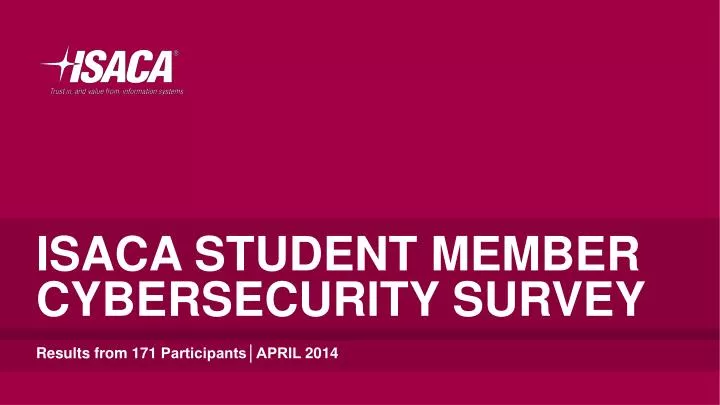 isaca student member cybersecurity survey