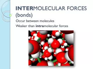 INTER MOLECULAR FORCES (bonds)