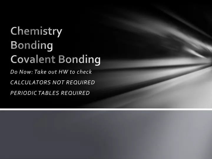 chemistry bonding covalent bonding