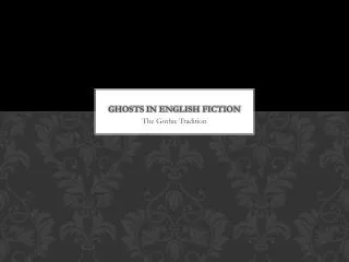 Ghosts in English Fiction