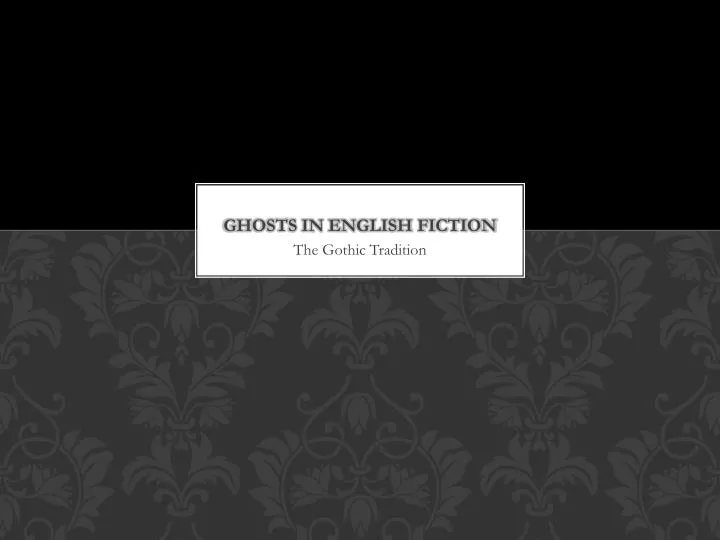 ghosts in english fiction