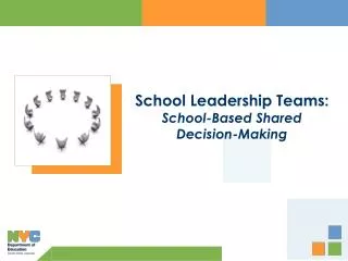 School Leadership Teams: School-Based Shared Decision-Making