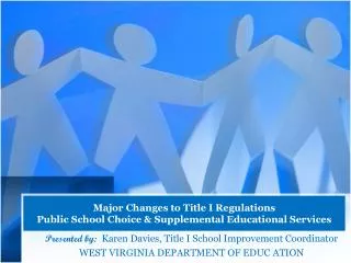 Major Changes to Title I Regulations Public School Choice &amp; Supplemental Educational Services