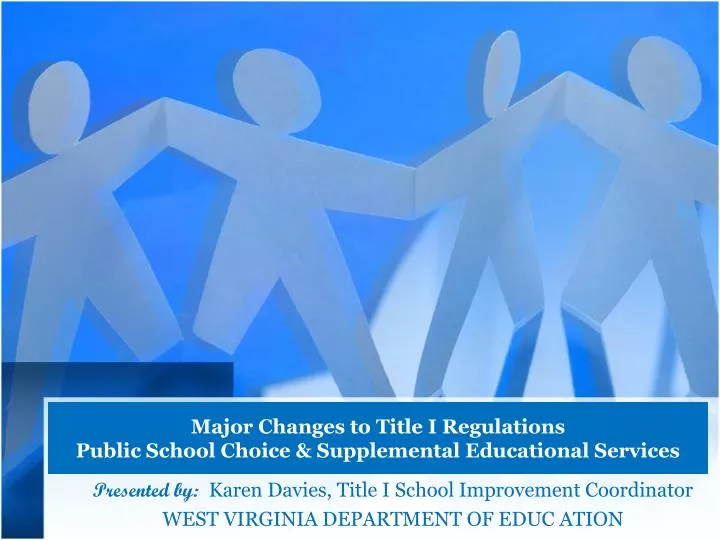 major changes to title i regulations public school choice supplemental educational services