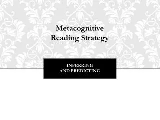 inferring and predicting