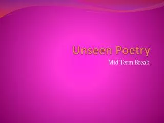 Unseen Poetry